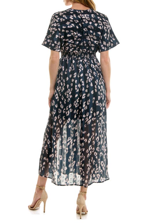 Socialite V-neck Dolman Sleeve Midi Dress In Blue