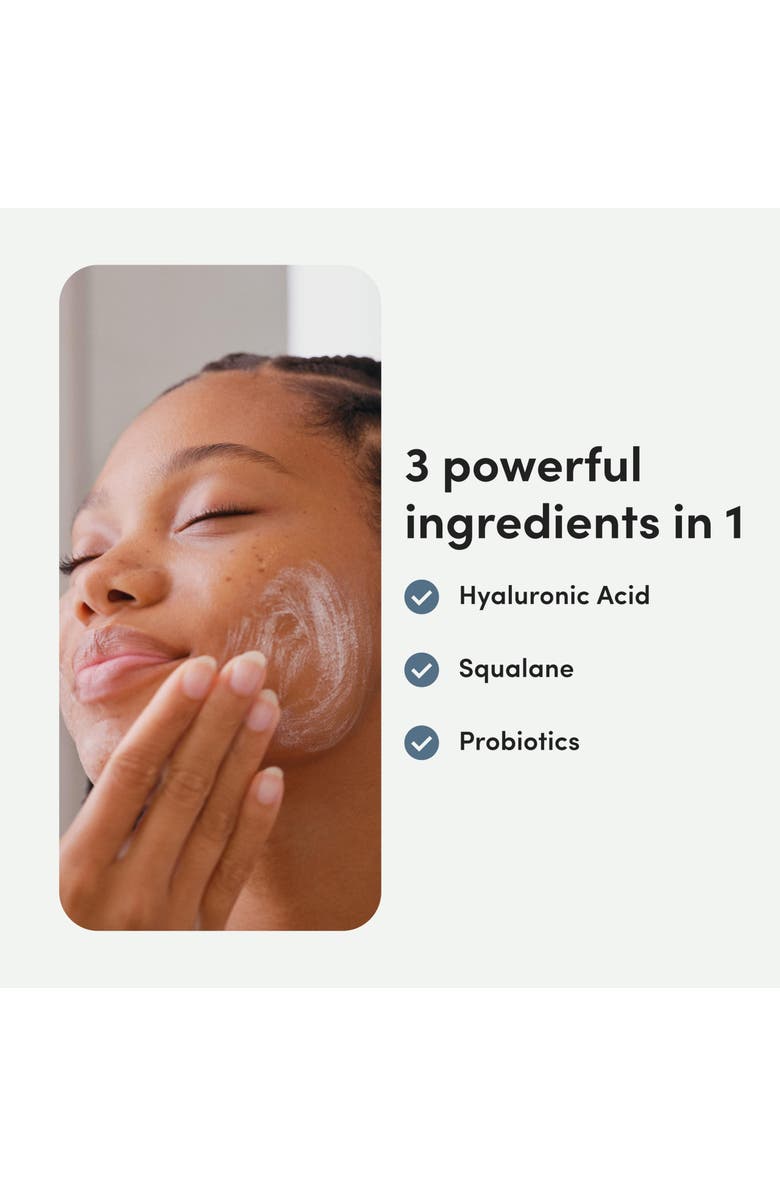 HIMS & HERS Hydrobounce Instant Moisturizer Lightweight, Smoothing, Squalane & Hyaluronic Acid Cream with Probiotics, Alternate, color, Blue