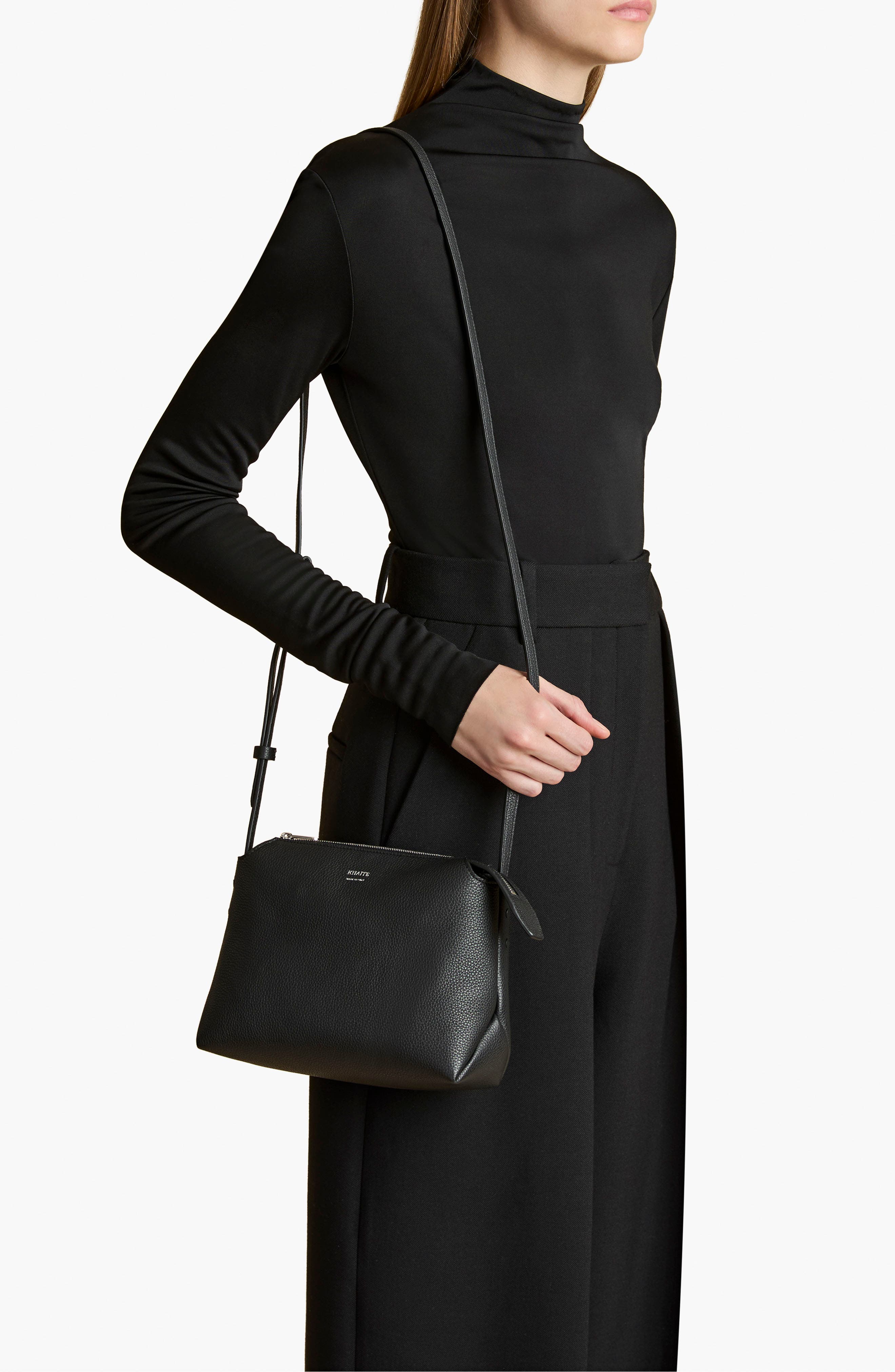 Khaite Medium Lina Leather Crossbody Bag, Alternate, color, 