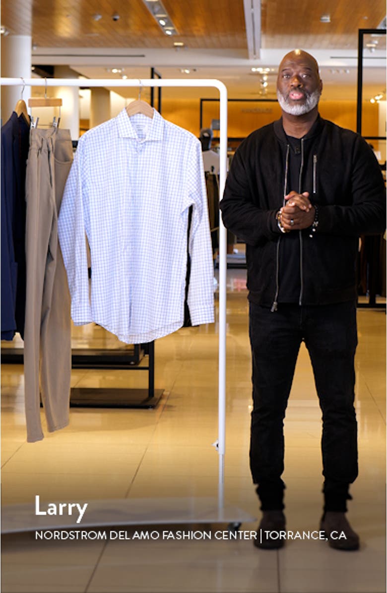 Trim Fit Easy Care Check Cotton Dress Shirt, sales video thumbnail