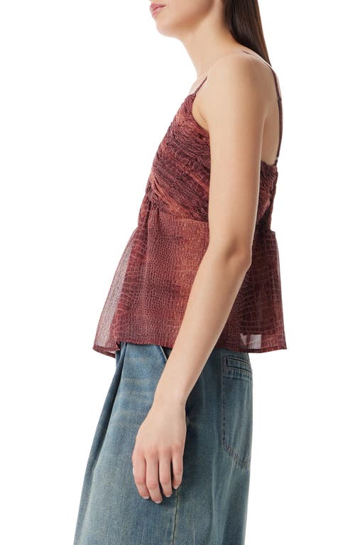 Robert Rodriguez Vickie Shirred Camisole In Brown