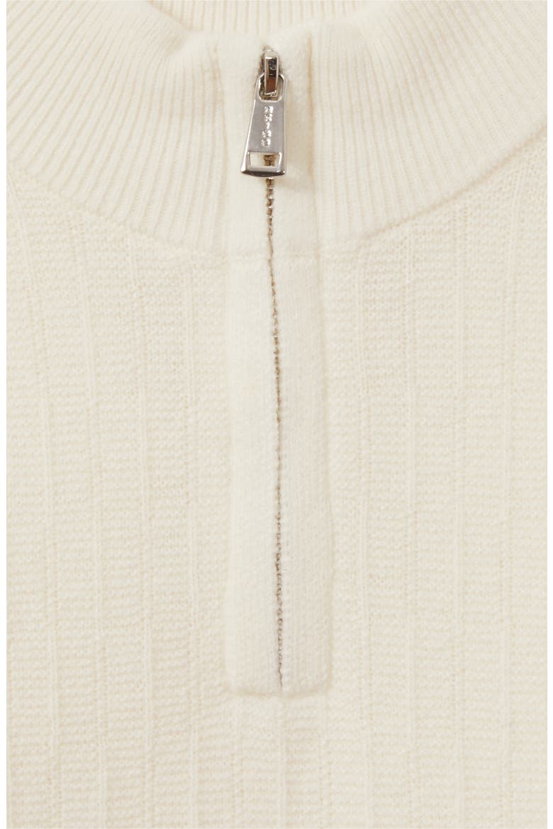 Kids' Chester Sr. Half Zip Wool Sweater, Alternate, color, OFF WHITE