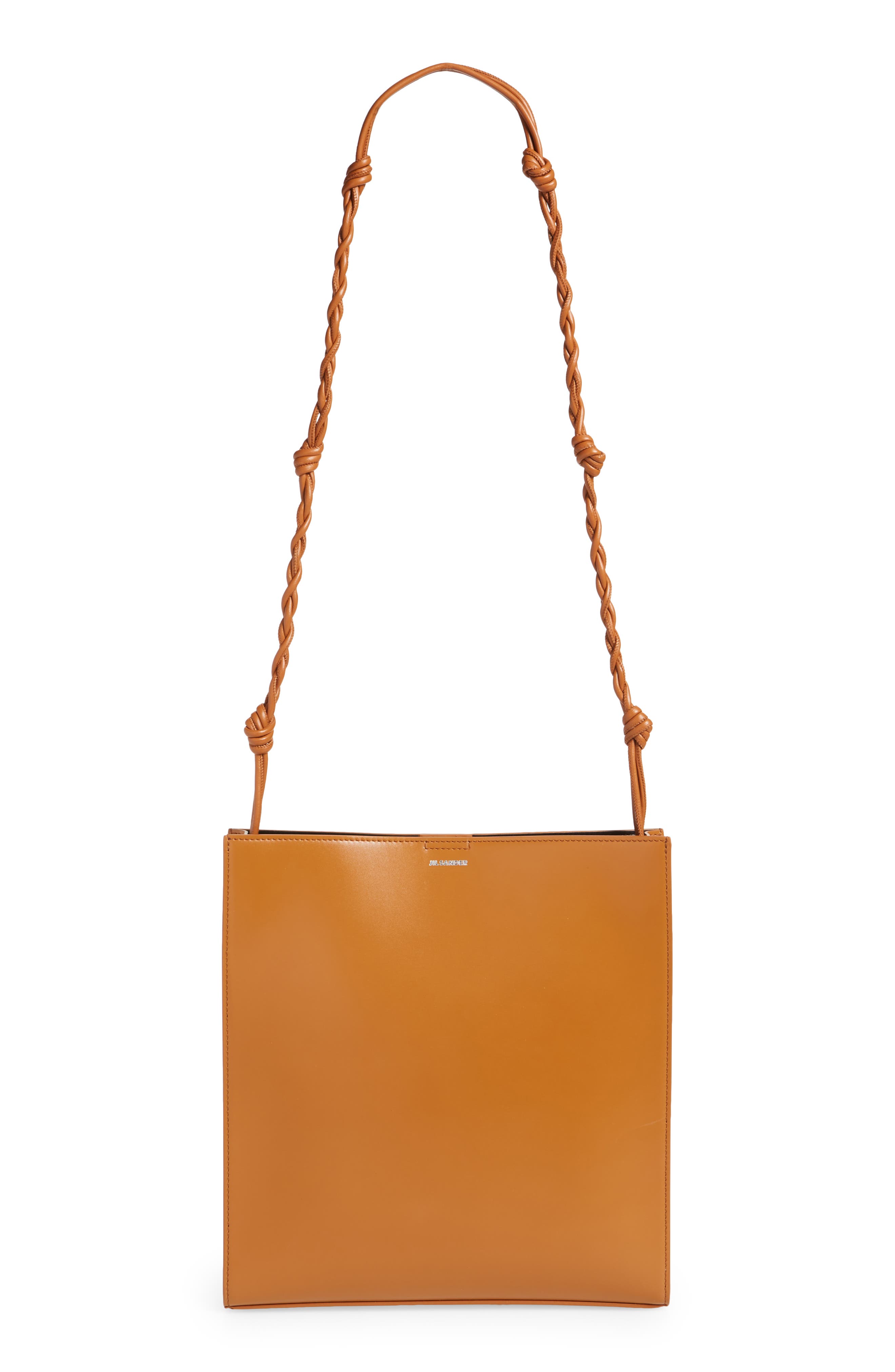 Jil Sander Medium Tangle Leather Shoulder Bag, Main, color, 