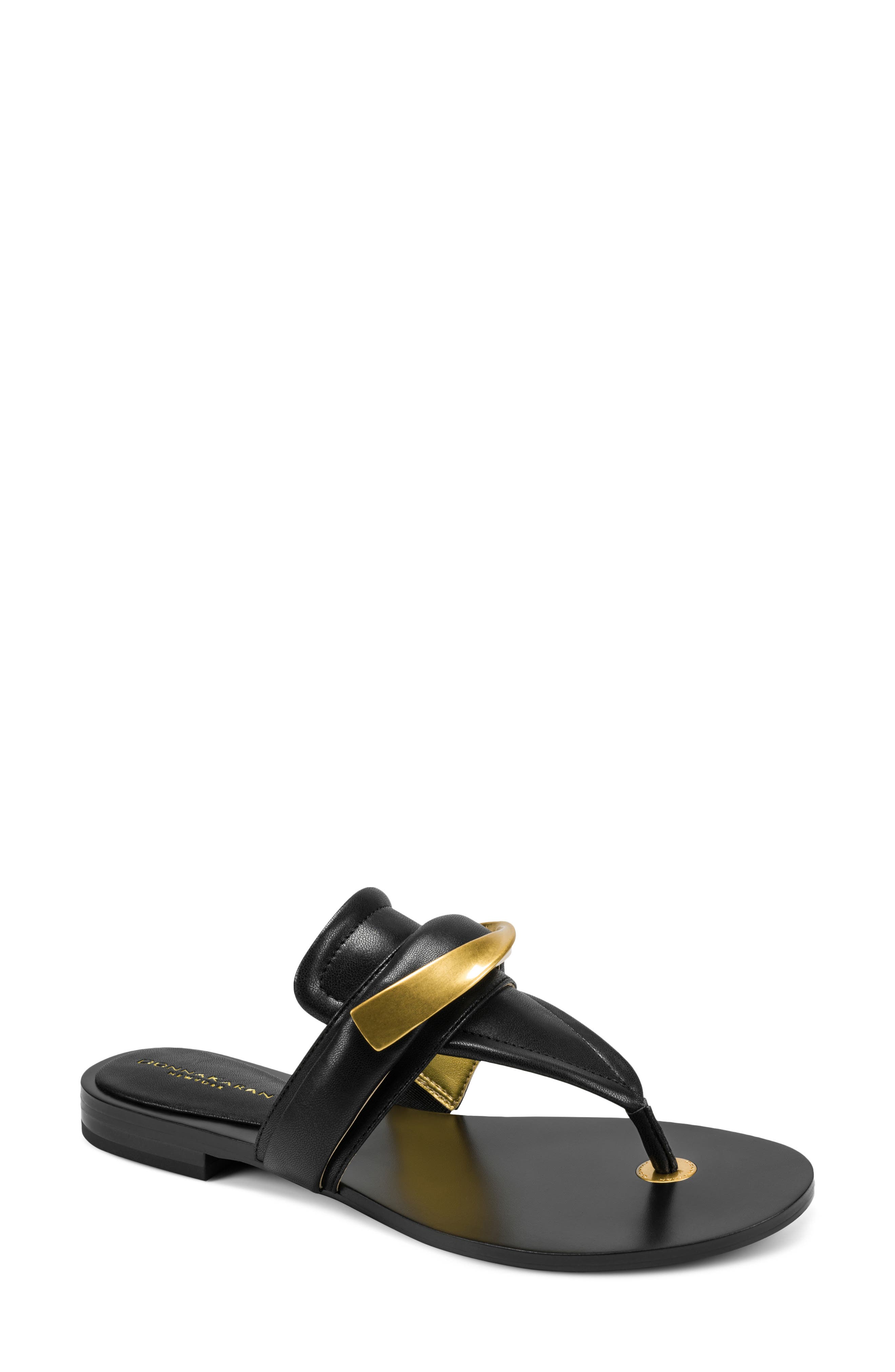 DKNY Velvet Flip Flop, Main, color, Black