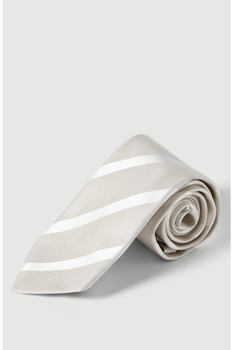 Silk diagonal tie with regimental stripe, Alternate, color, Panama