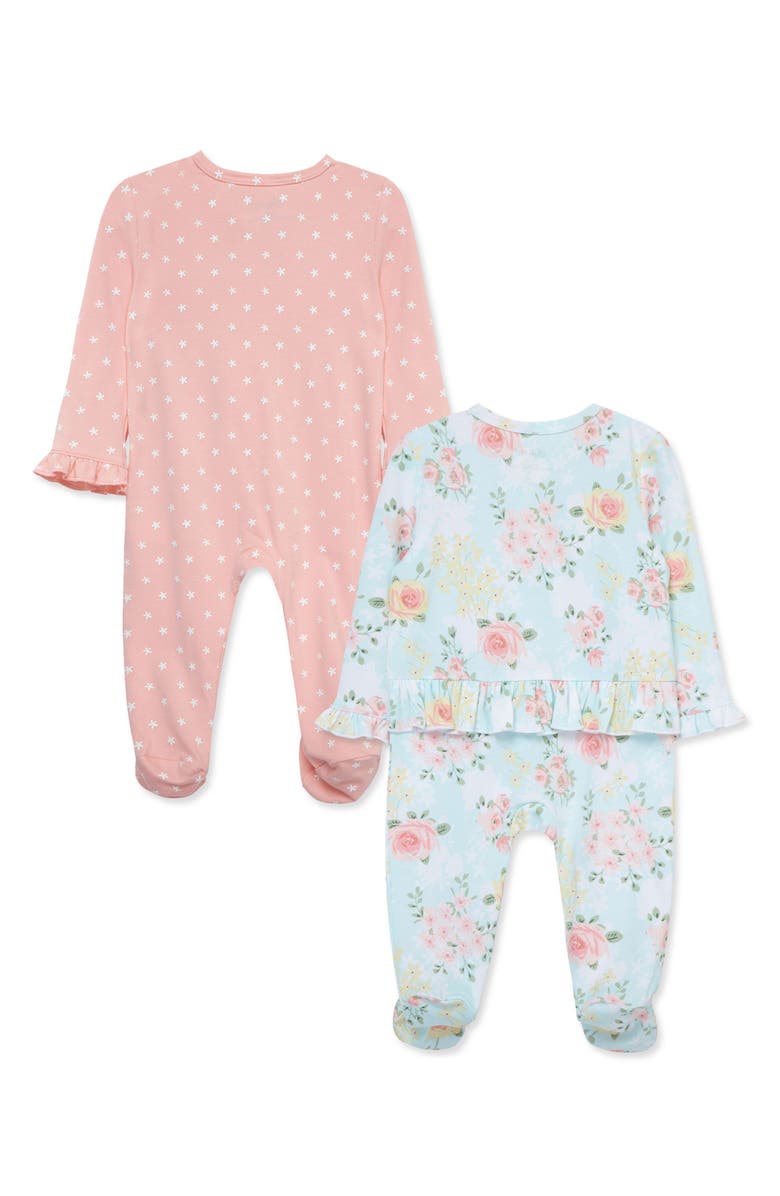 Little Me Meadow Ruffle Assorted 2-Pack Footies, Alternate, color, 