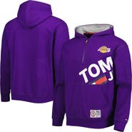TOMMY JEANS Men's Tommy Jeans Purple Los Angeles Lakers Bernard Half-Zip Hoodie