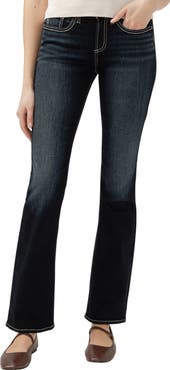Silver Jeans Co. Suki Curvy Mid Rise Slim Bootcut Jeans