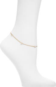 NORDSTROM RACK Cubic Zirconia Station Anklet