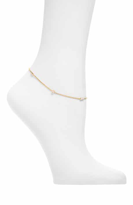 Cubic Zirconia Station Anklet