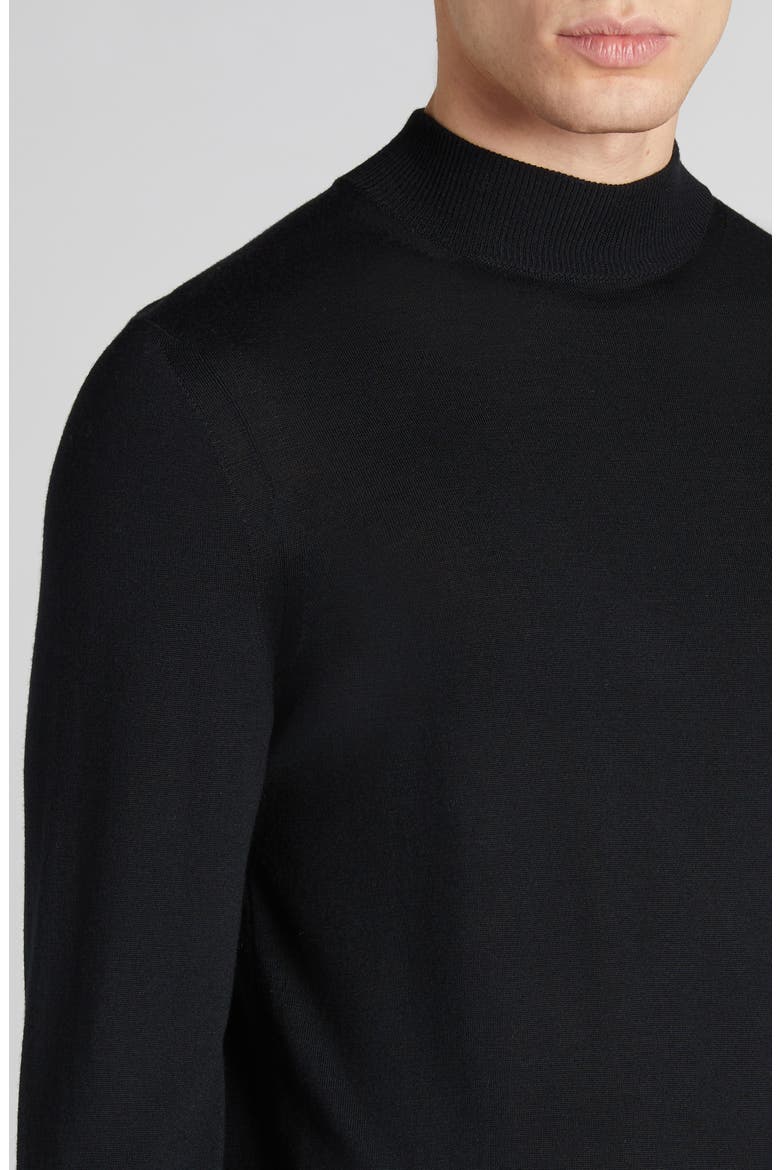 Cashmere & Silk Crewneck Sweater, Alternate, color, BLACK