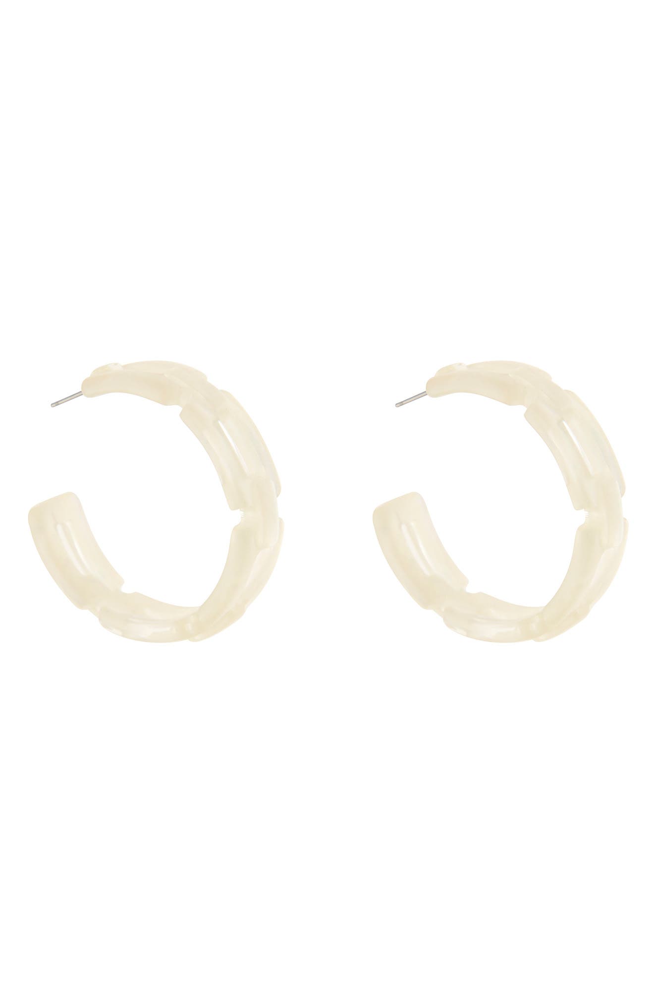 ZAXIE By Stefanie Taylor Silv Lucite Hoop Earrings