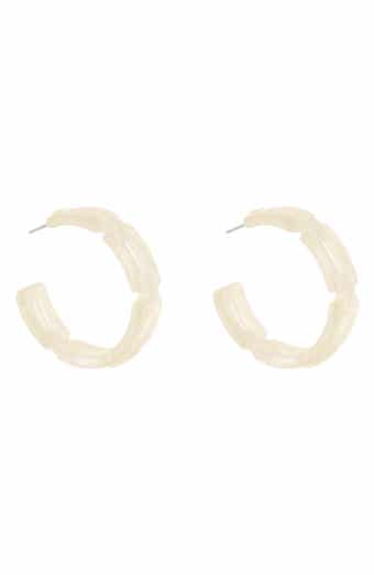 ZAXIE By Stefanie Taylor Silv Lucite Hoop Earrings