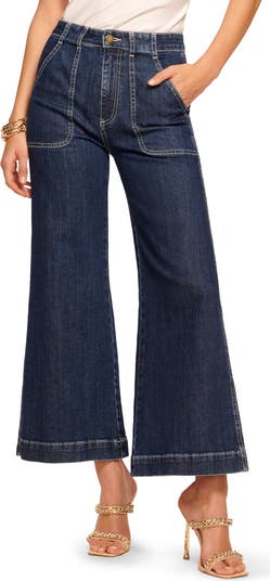 Theodora High Waist Wide Leg Ankle Jeans