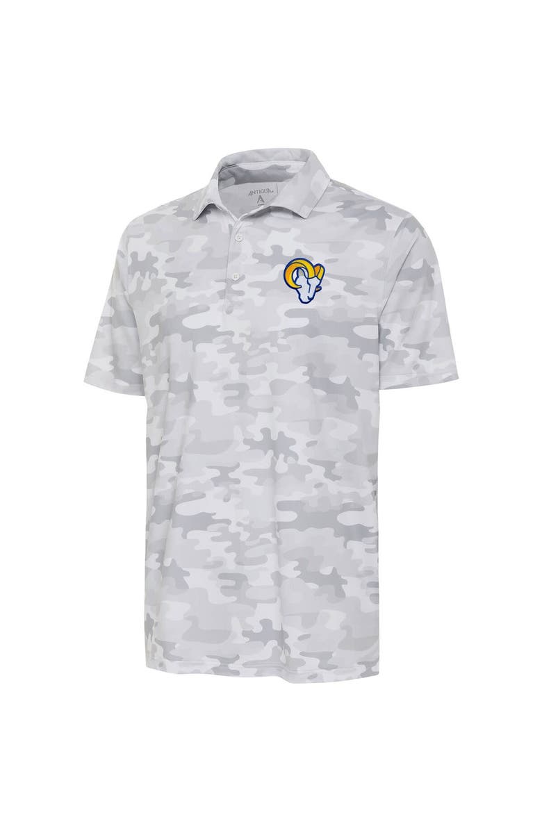 ANTIGUA Men's Antigua White Los Angeles Rams Collide Polo, Alternate, color, White