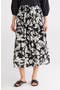 Linen Blend Pull-On Skirt