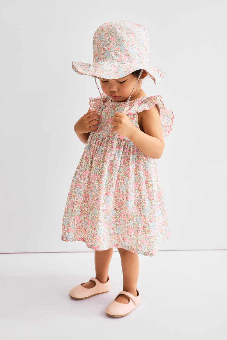 Cotton Dress, Alternate, color, Light pink/floral