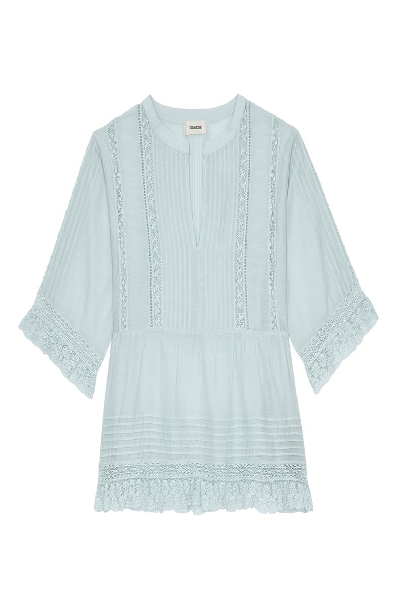 Zadig & Voltaire Tosea Cotton Blend Peplum Blouse, Alternate, color,