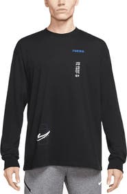 Nike Men's Nike Black Philadelphia 76ers Courtside Established City Max90 Long Sleeve T-Shirt