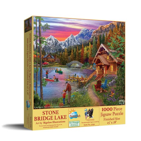 Stone Bridge Lake 1000 piece Jigsaw Puzzle for Adults