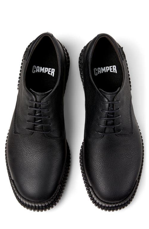 Camper Pix Plain Toe Derby In Black