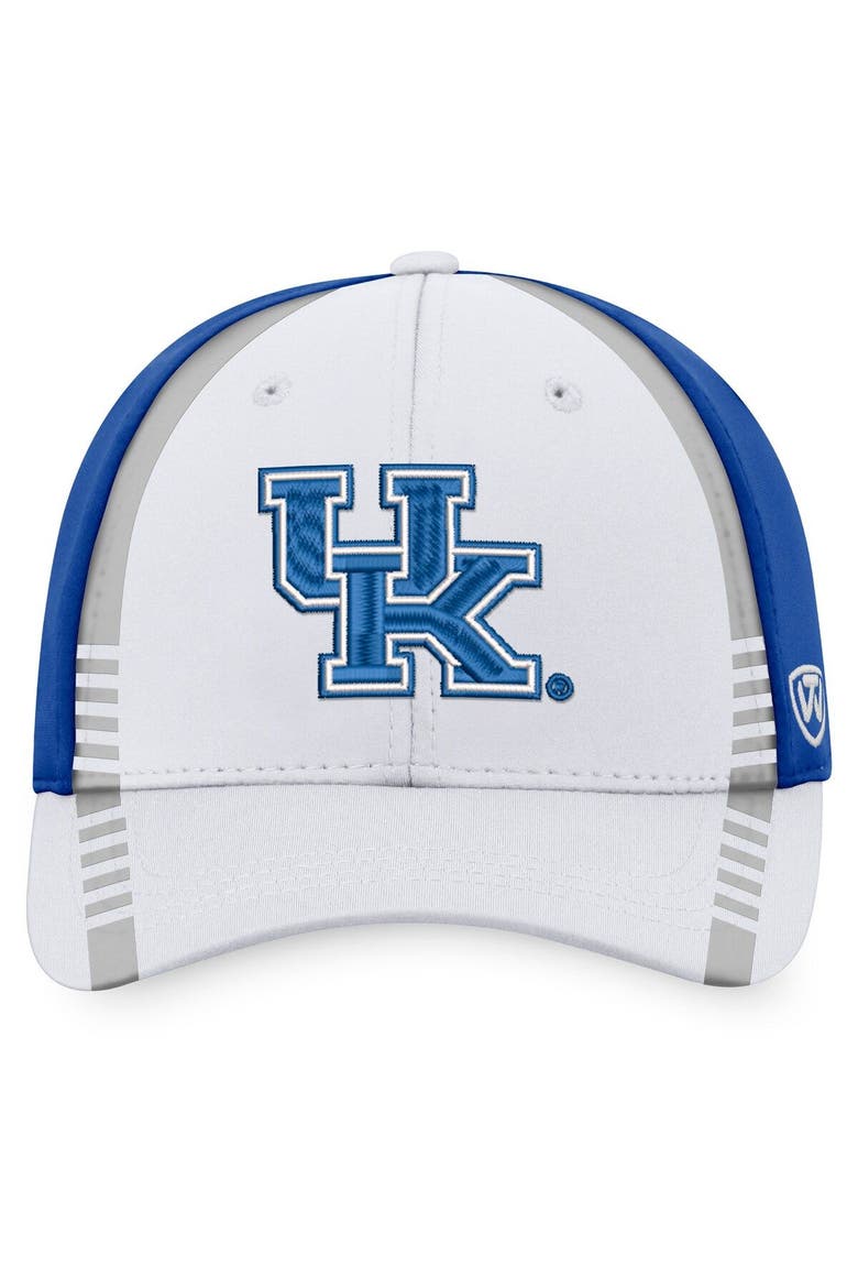 Men's Top of the World White/Royal Kentucky Wildcats Iconic Flex Hat, Alternate, color, White