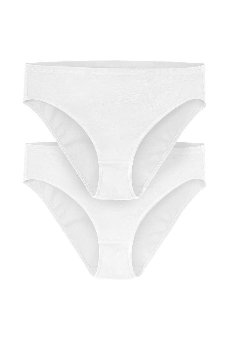 Women's Soft 100% Organic Cotton Brief Underwear, Main, color, White