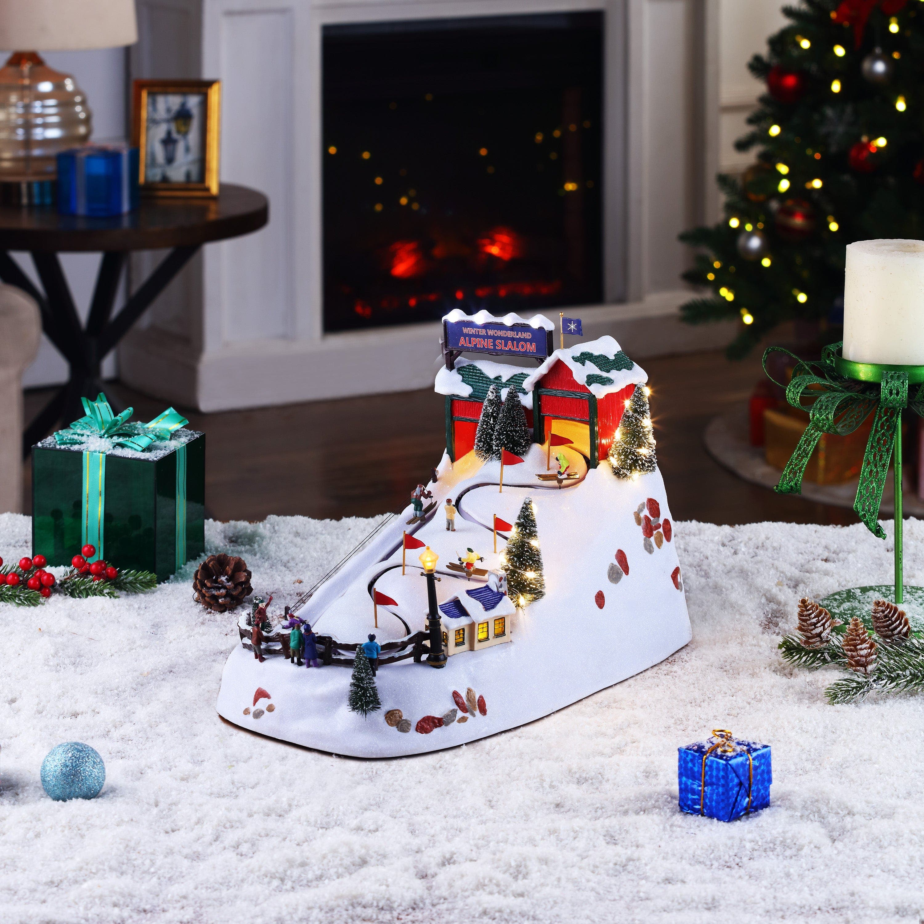 Mr. Christmas 15 in. Animated Winter Wonderland Alpine Slalom