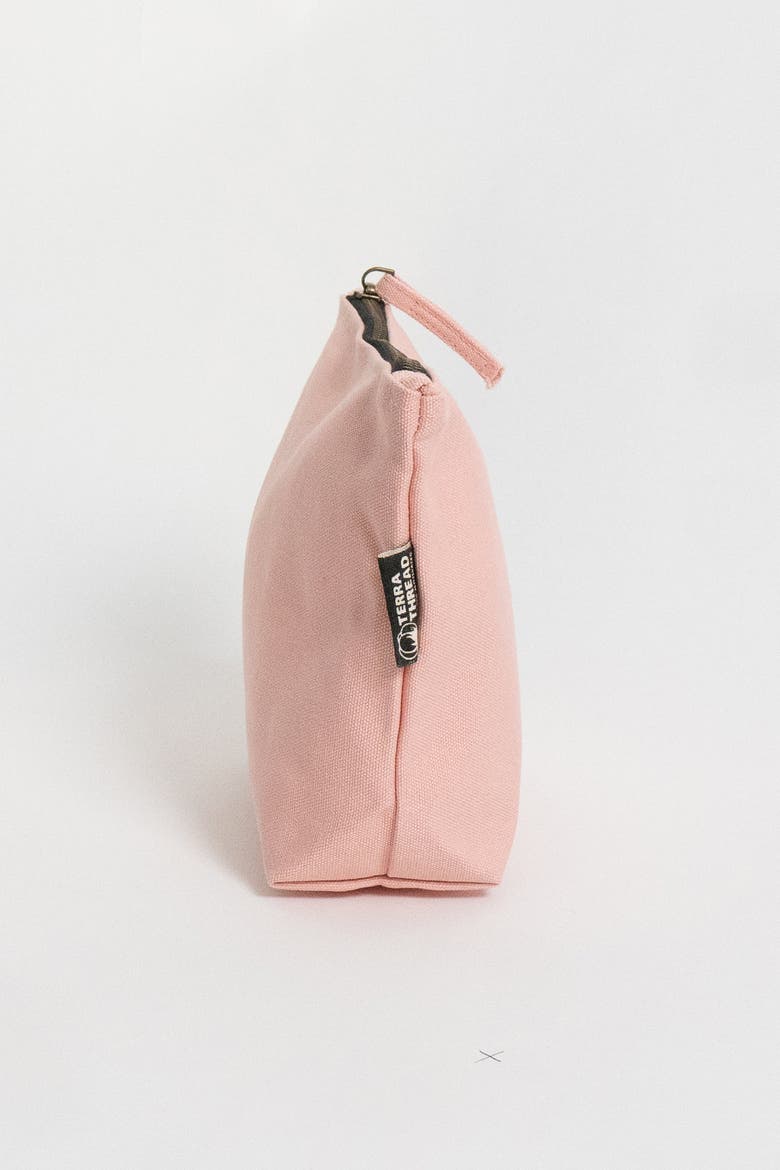 Organic Cotton Makeup Bag, Alternate, color, Rosy Pink
