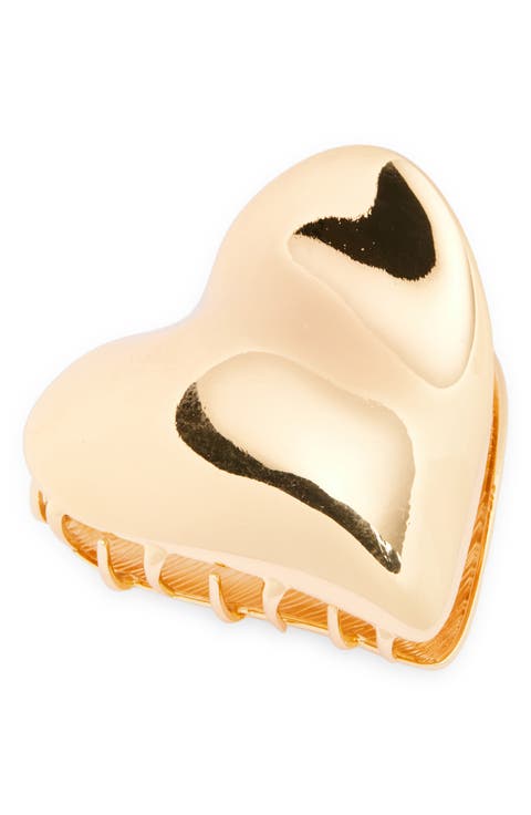 Metal Heart Claw Clip