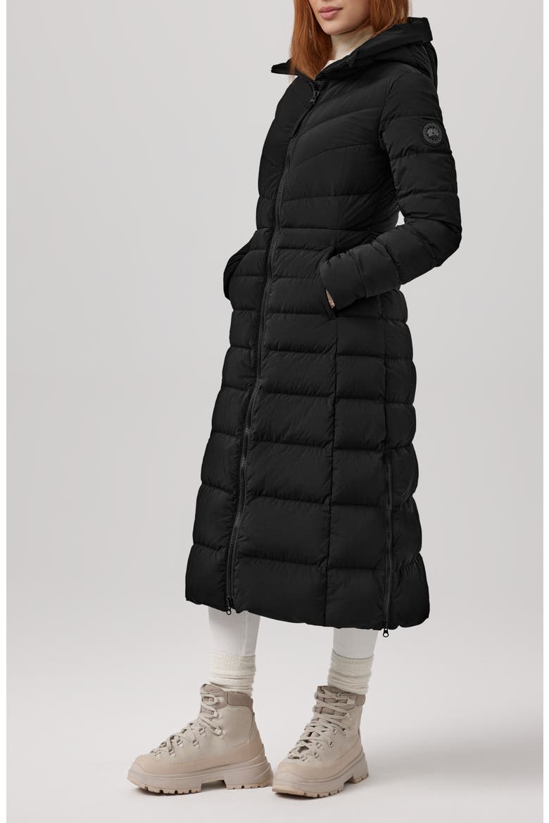 Clair Long 750 Fill Power Down Puffer Coat, Alternate, color, BLACK - NOIR