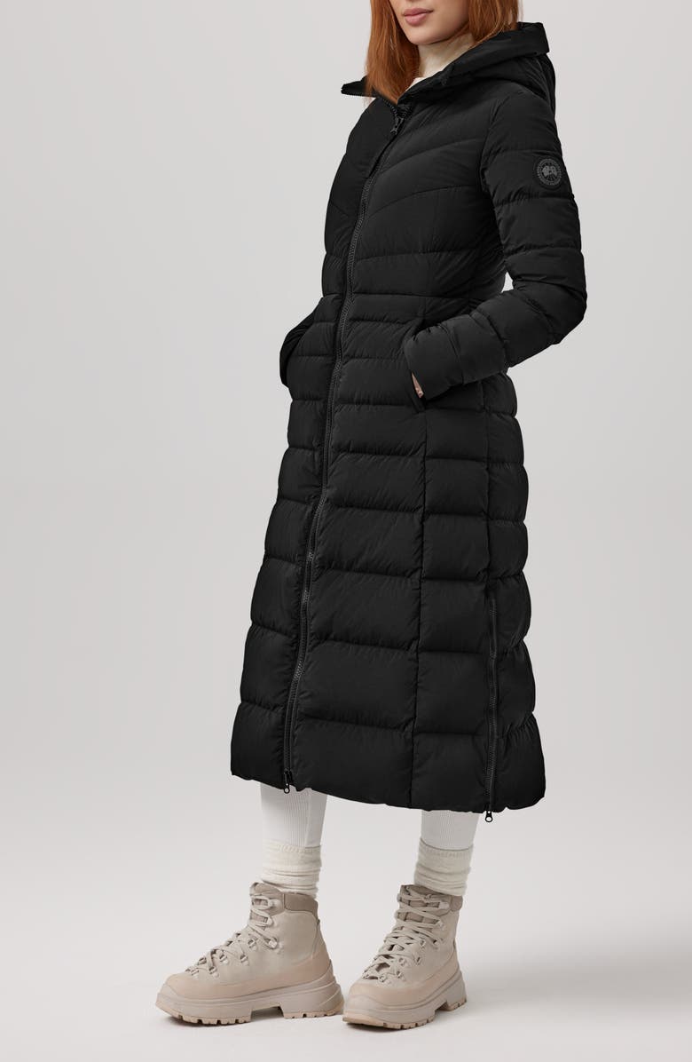 Canada Goose Clair Long 750 Fill Power Down Puffer Coat, Alternate, color, Black - Noir