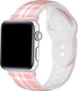 Posh Tech Blush Plaid Silicone Band for Apple Watch + Smartwatch