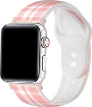 Posh Tech Blush Plaid Silicone Band for Apple Watch + Smartwatch