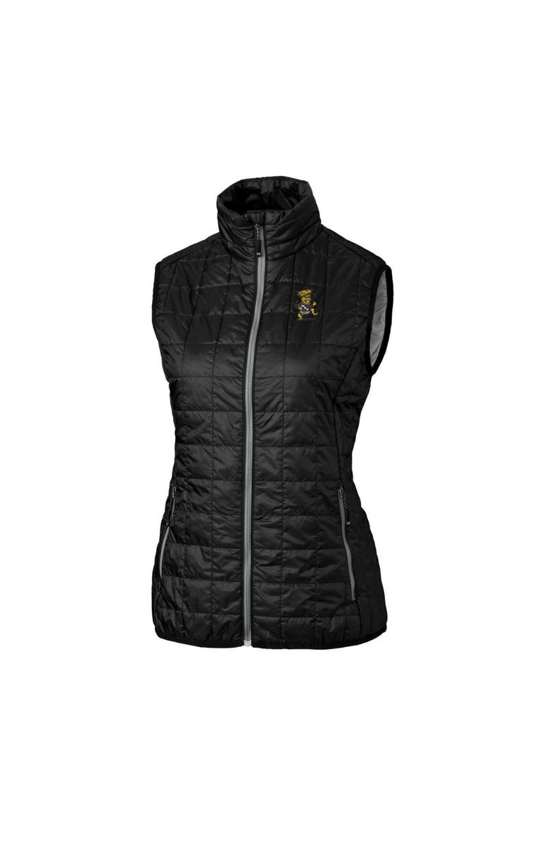 Cutter & Buck Women's Cutter & Buck Black Wichita State Shockers Vault Rainier PrimaLoft Eco Full-Zip Puffer Vest, Alternate, color, 