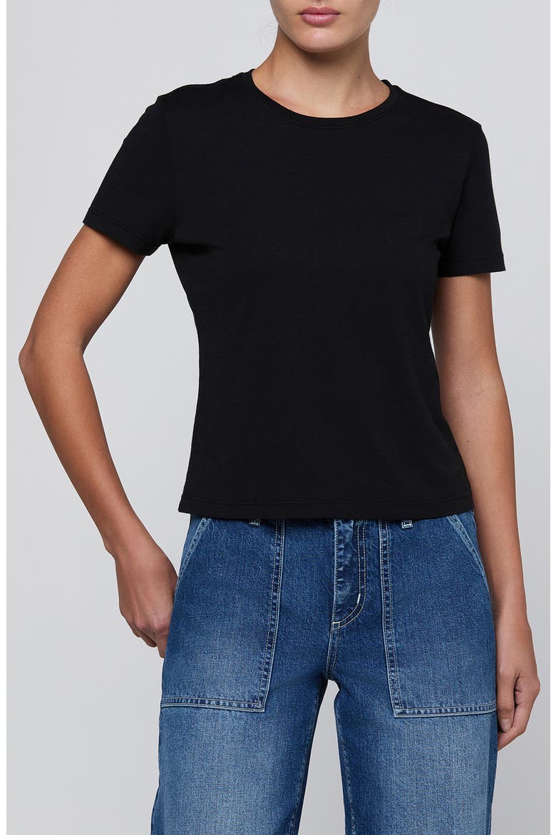 Aileen Crewneck T-Shirt, Main, color, BLACK