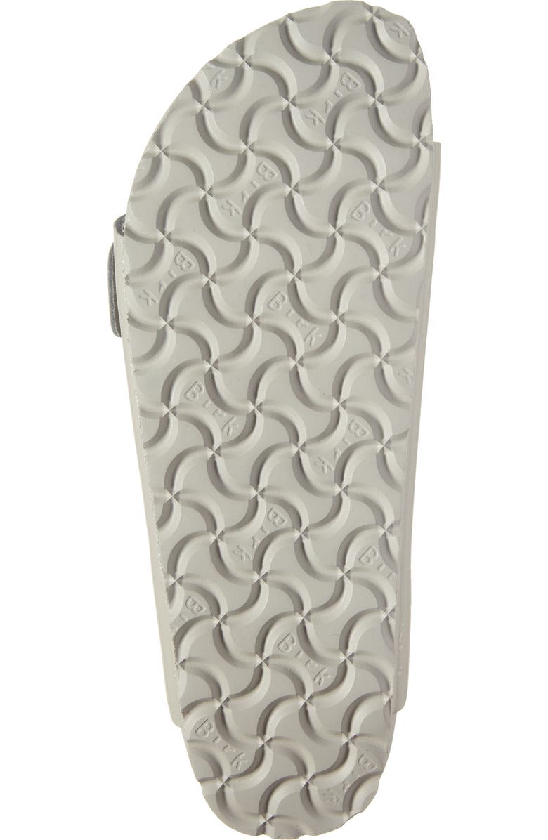 Birkenstock Arizona Exquisite Leather Slide Sandal, Alternate, color, Mineral Gray