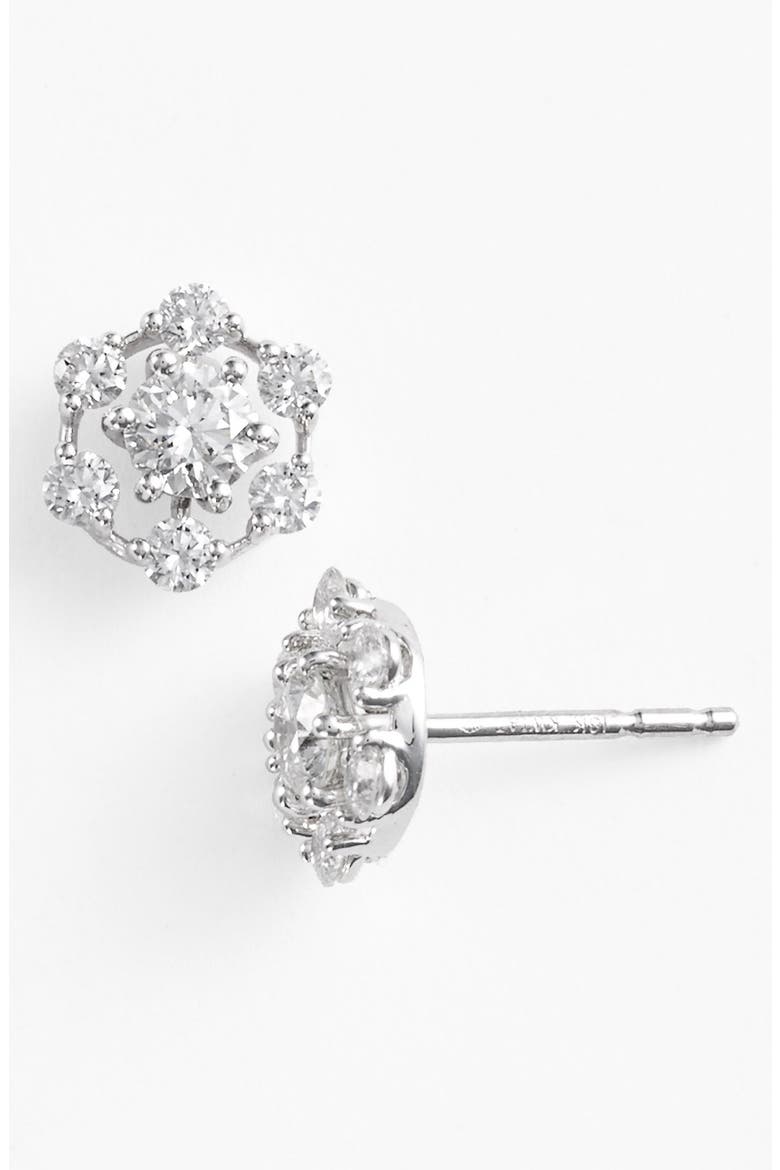 'Starry Night' Diamond Stud Earrings, Main, color, WHITE GOLD