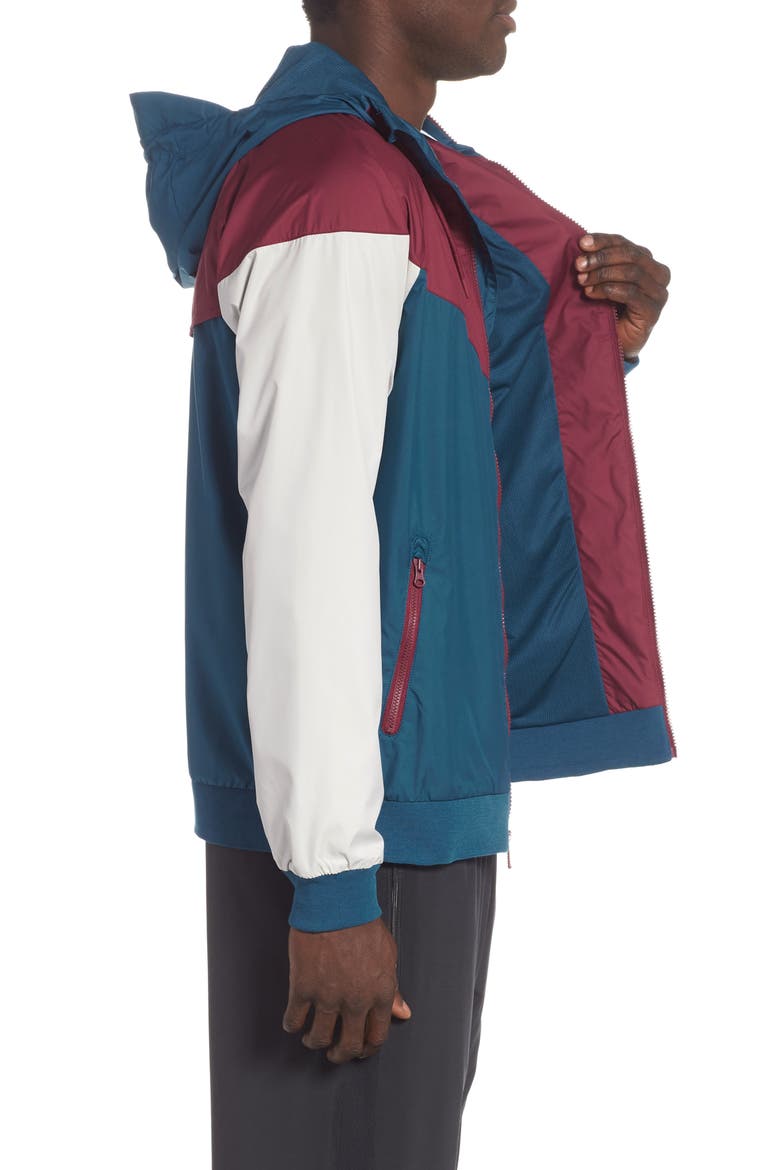 Windrunner Colorblock Jacket, Alternate, color, BLUE FORCE/ TEAM RED