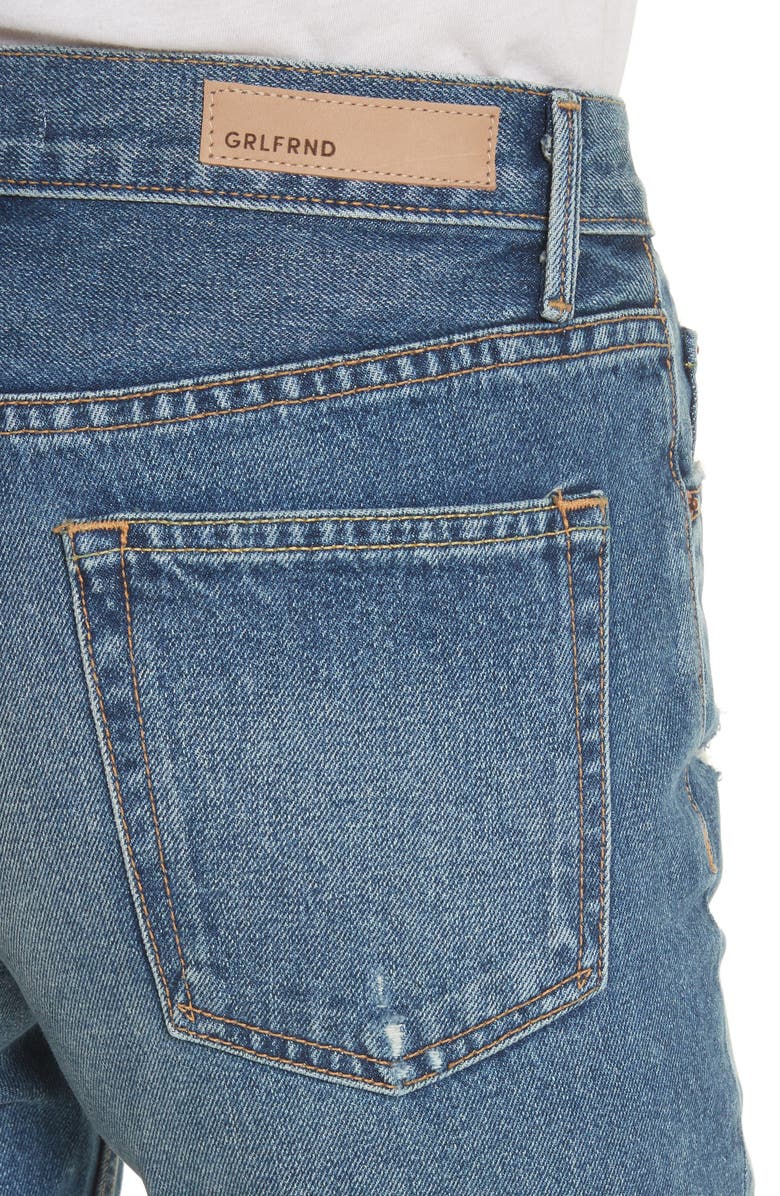 GRLFRND Helena Rigid High Waist Straight Jeans, Alternate, color,