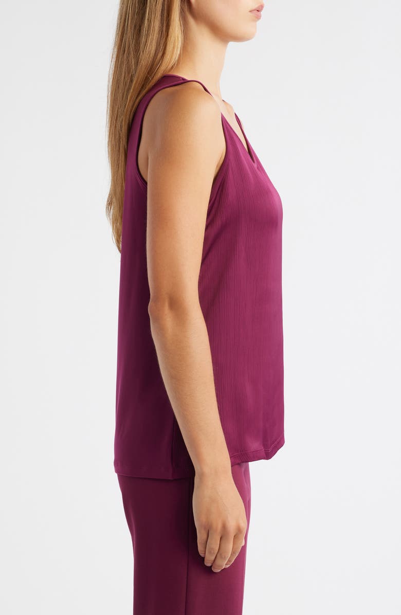 Anne Klein Ity Mixed Media Tank, Alternate, color, Chianti