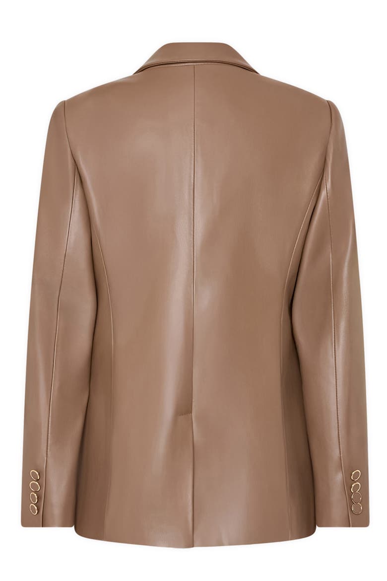 Alexa Faux Leather Blazer, Alternate, color, MOCHA