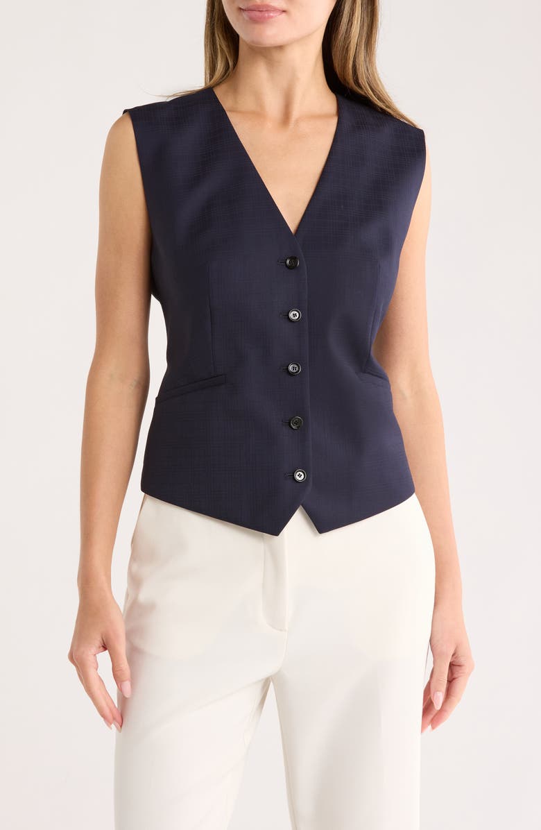 BOSS Janero Virgin Wool Vest, Main, color,