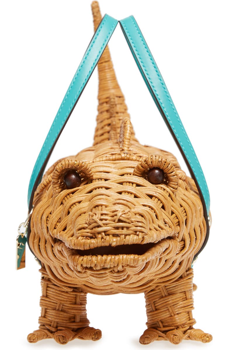 Kate Spade New York swamped 3D wicker alligator handbag, Alternate, color,