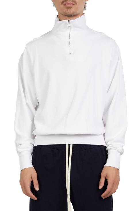 Pique Banded Half Zip Yacht Pullover