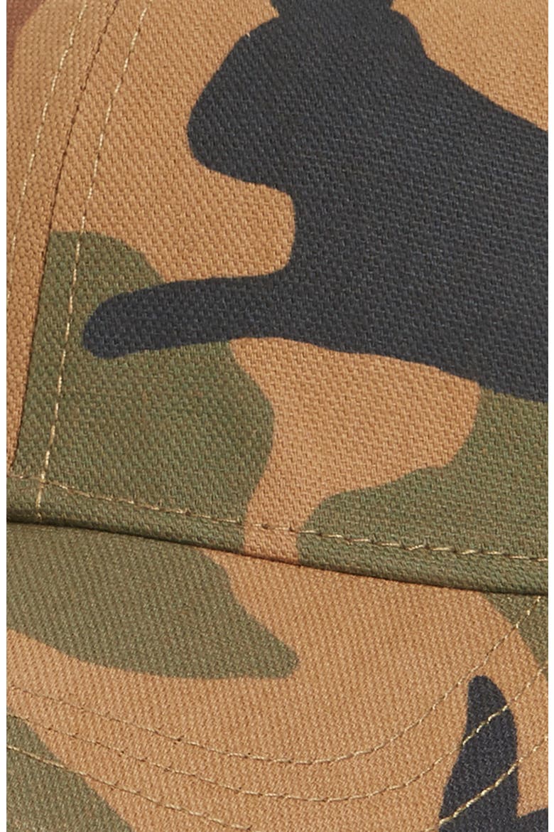 Canvas Baseball Cap, Alternate, color, CAMO GREEN