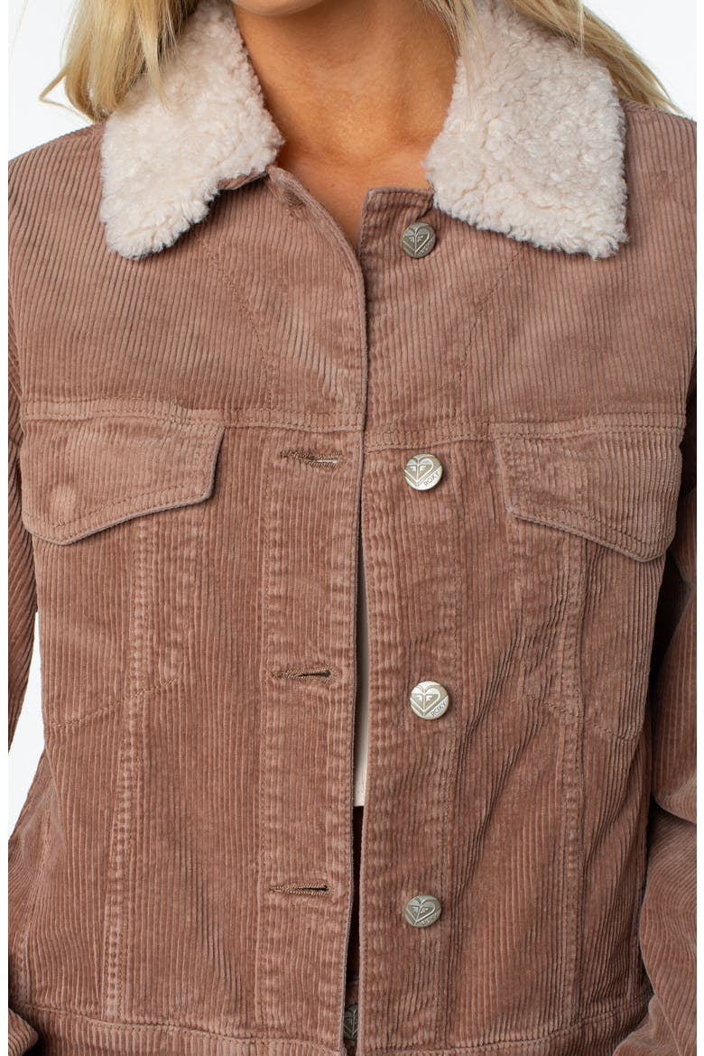 Big Smoke Cotton Corduroy Jacket with High Pile Fleece Collar, Alternate, color, GINGER SNAP