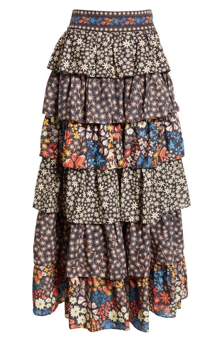 FARM Rio Jujus Garden Midi Skirt, Alternate, color, 