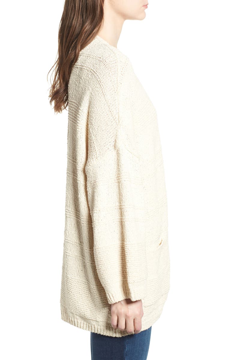 Topshop Natural Yarn Cardigan, Alternate, color, 