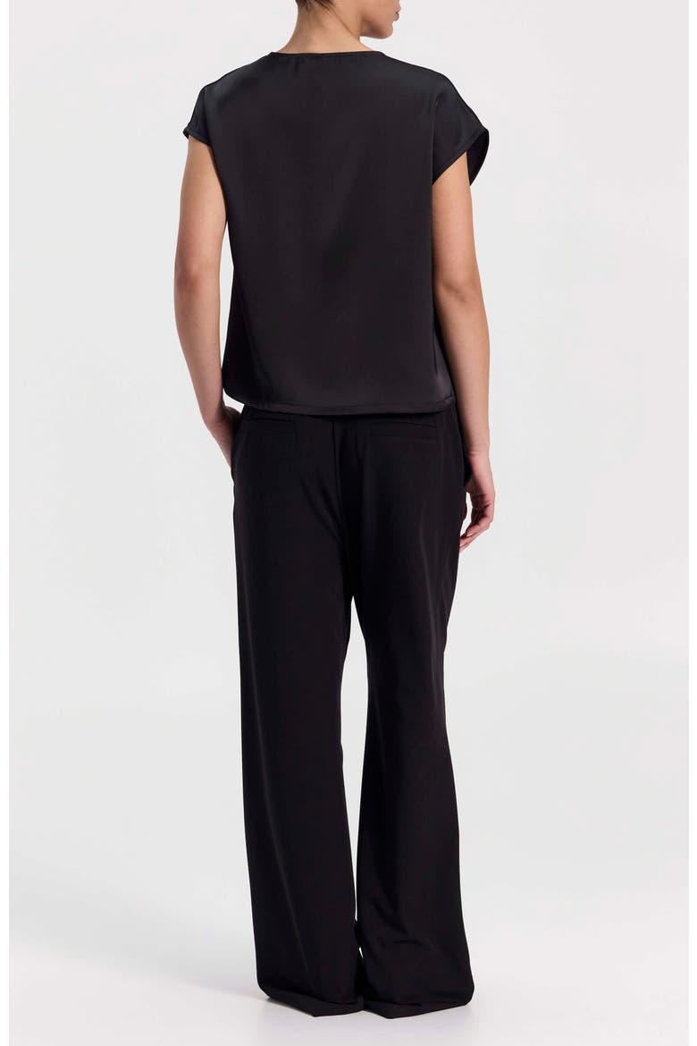 Satin Blouse, Alternate, color, Black